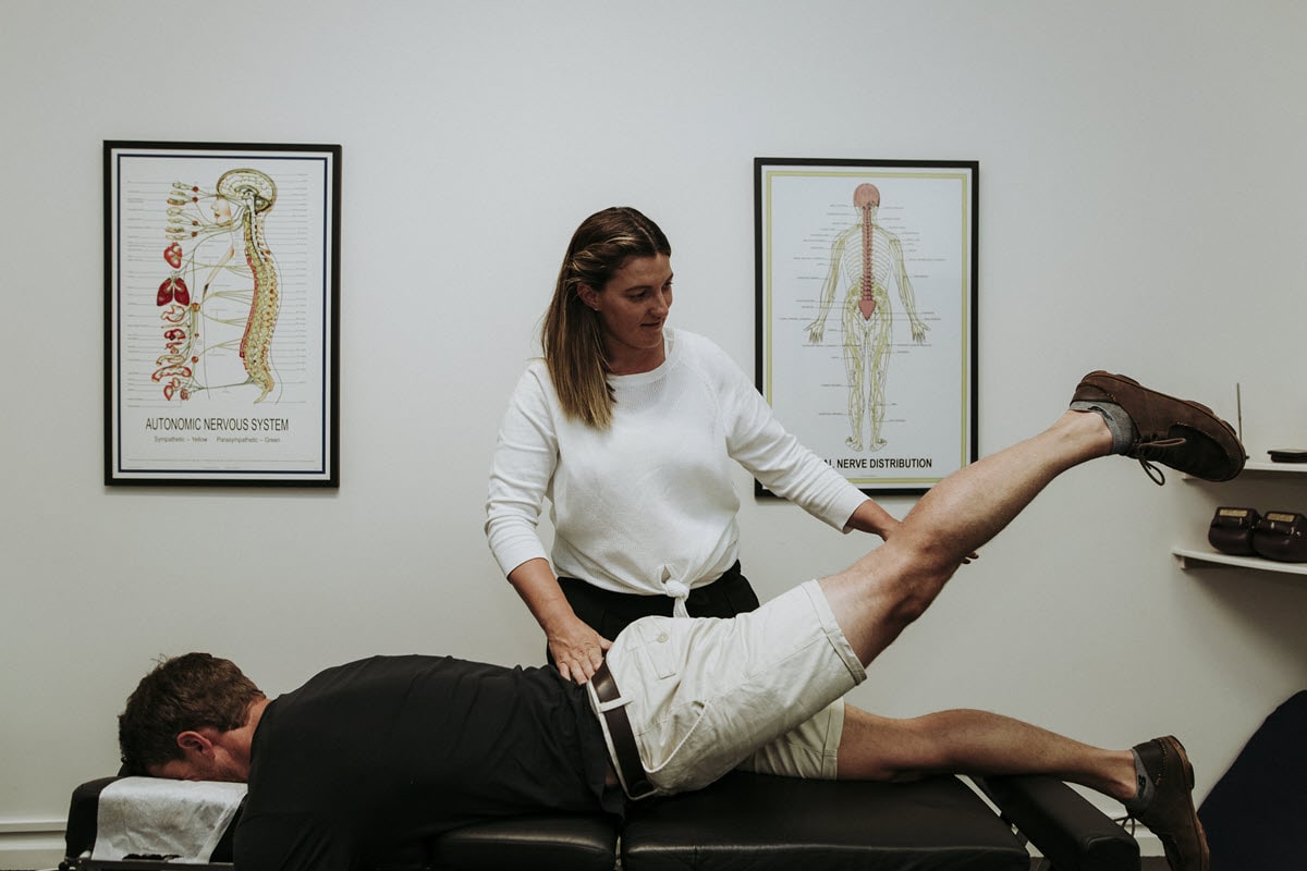 Regular visits to a chiropractor for adjustments.